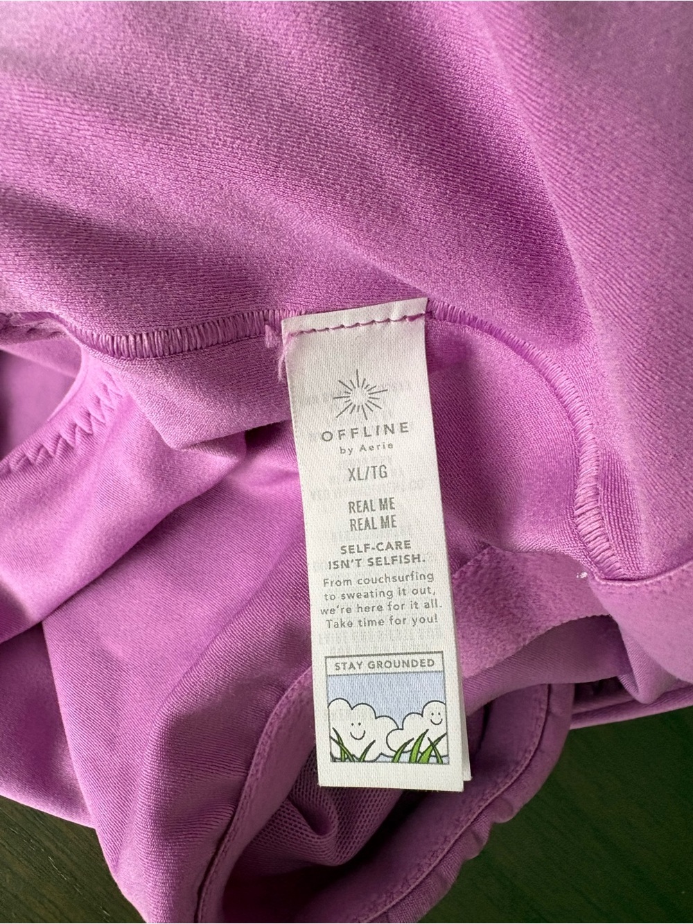 OFFLINE by Aerie Real Me Longline Sports Bra Vibrant Orchid Purple Size XL - Picture 7 of 8